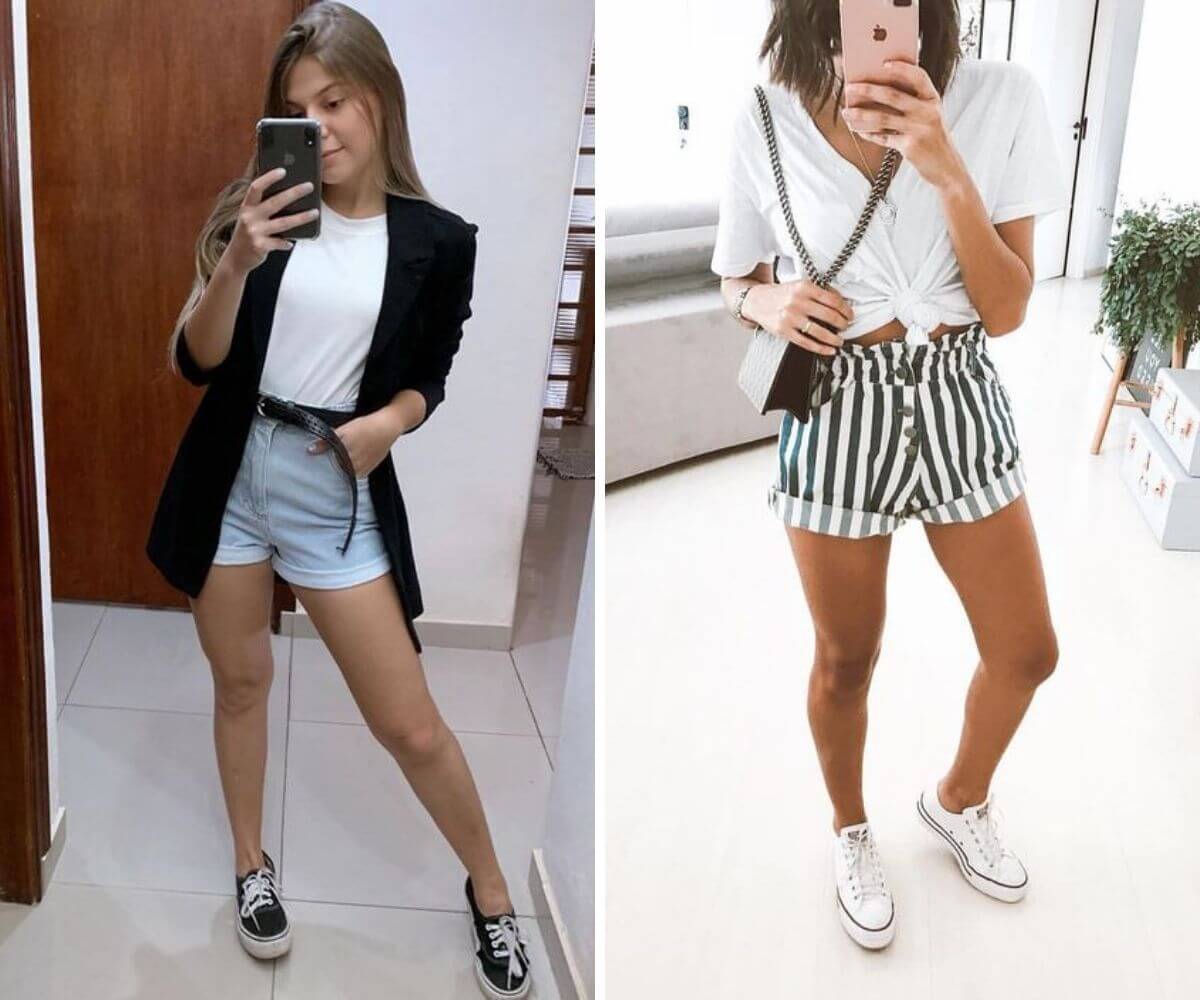 looks com tenis branco para festa